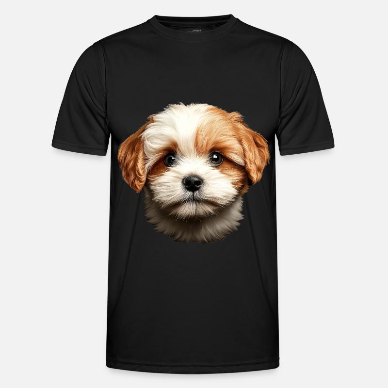 Lhasa Apso - Männer Funktions-T-Shirt - Schwarz