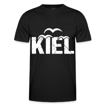 Mouette de Kiel Ville hanséatique de Kiel - T-shirt sport Homme - noir - Devant - AI Model Male 178 dark (178cm)