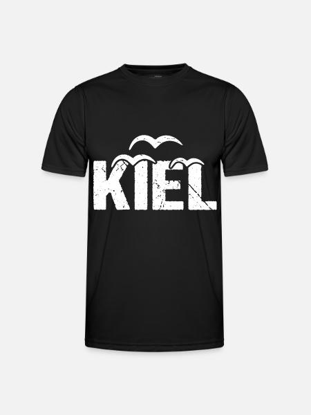 Kiel Möwe Hansestadt Kiel - Männer Funktions-T-Shirt - Schwarz