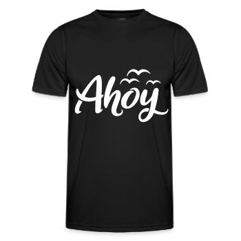 Ahoy - Men's Functional T-Shirt - black - Front - AI Model Male 178 dark (178cm)
