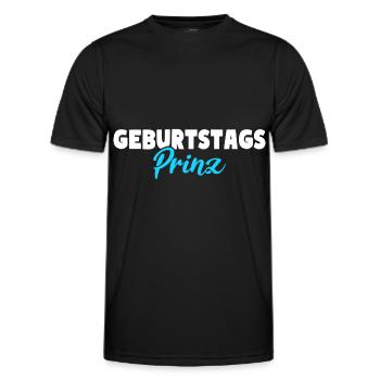 Geburtstags Prinz - Männer Funktions-T-Shirt - Schwarz - Vorne - AI Model Male 178 dark (178cm)