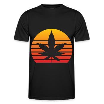 Weed Cannabis - Men's Functional T-Shirt - black - Front - AI Model Male 178 dark (178cm)