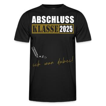Abschlussklasse 2025 - Männer Funktions-T-Shirt - Schwarz - Vorne - AI Model Male 178 dark (178cm)