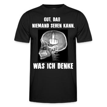 Gut dass niemand sehen kann - Männer Funktions-T-Shirt - Schwarz - Vorne - AI Model Male 178 dark (178cm)