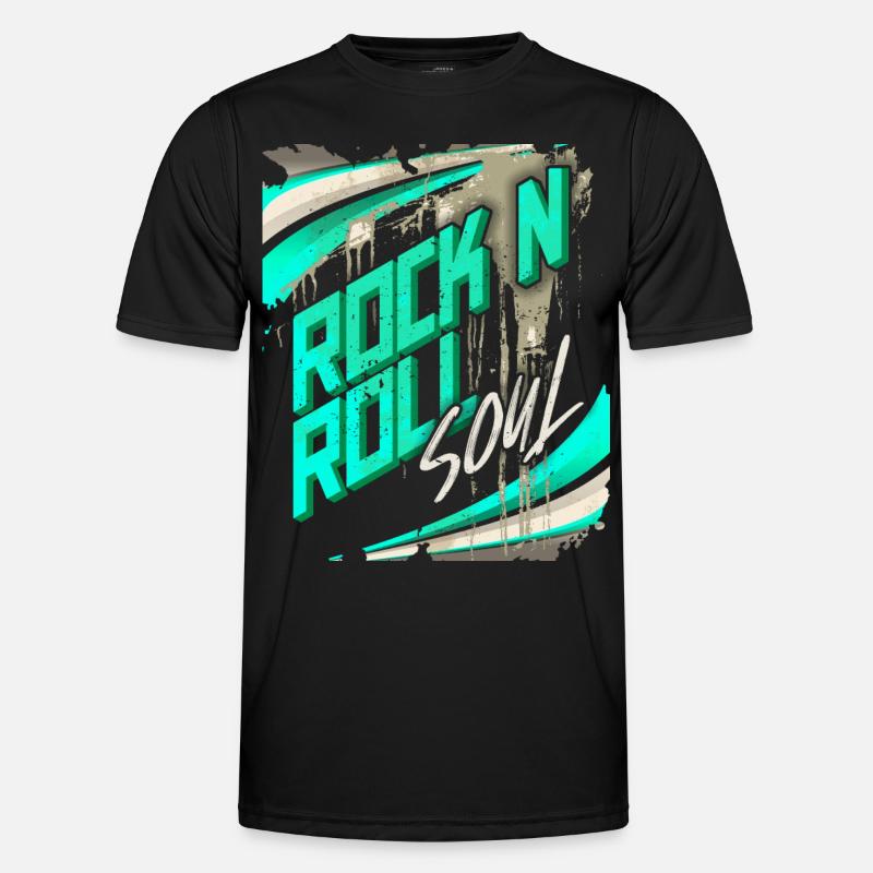 RockNRoll Typographie, Affiche Grunge Design T-shirt sport Homme