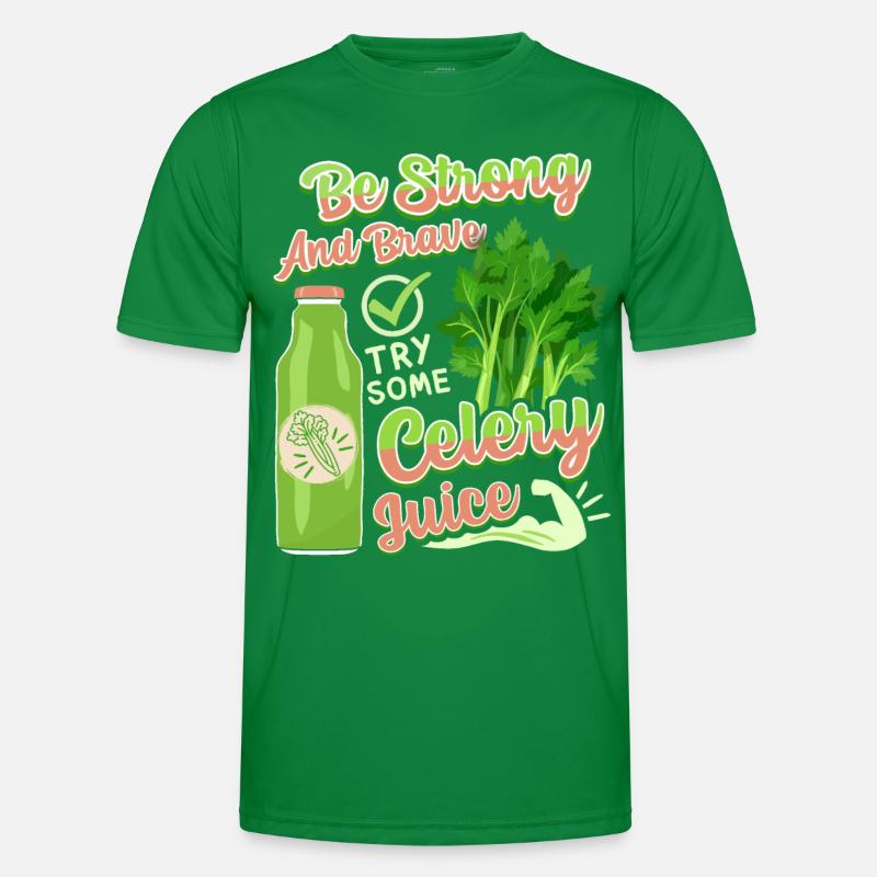 Celery, funny saying, try-celery juice Men's Functional T-Shirt