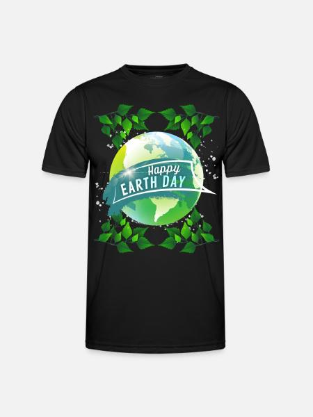Earth-Day, Klimaschutz, Umweltschutz - Männer Funktions-T-Shirt - Schwarz
