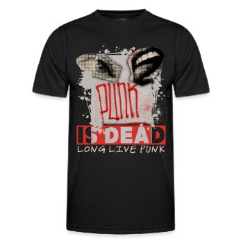 Punk-Is-Dead, Punk Style, Punk Design - Men's Functional T-Shirt - black - Front - AI Model Male 178 dark (178cm)