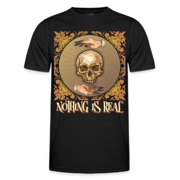 Occult, Skull, Magic, Alchemy Vintage Style - Men's Functional T-Shirt - black - Front - AI Model Male 178 dark (178cm)