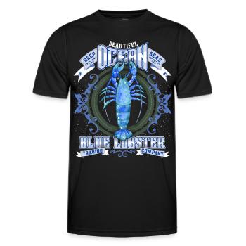Marine-Lobster, Blue-Lobster, Vintage-Hummer - Männer Funktions-T-Shirt - Schwarz - Vorne - AI Model Male 178 dark (178cm)