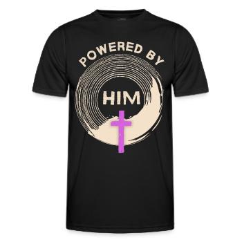Kreuz Christi, Jesus Christus Spruch Motivation - Männer Funktions-T-Shirt - Schwarz - Vorne - AI Model Male 178 dark (178cm)
