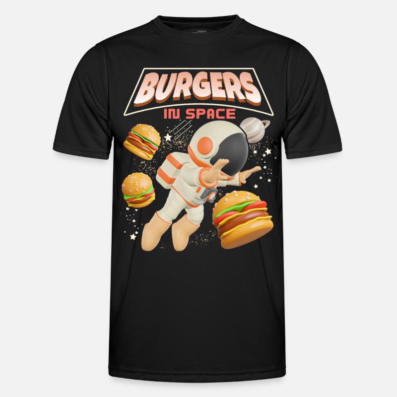 Hamburger lustiger Spruch Burger-Hamburger - Maglietta sportiva per uomo - nero