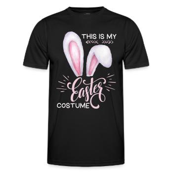 Easter , funny saying, rabbit ears, Easter - Men's Functional T-Shirt - black - Front - AI Model Male 178 dark (178cm)