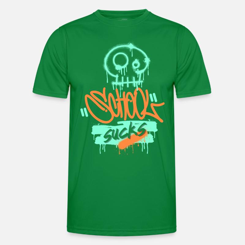 School, school frustration, funny saying graffiti style Men's Functional T-Shirt