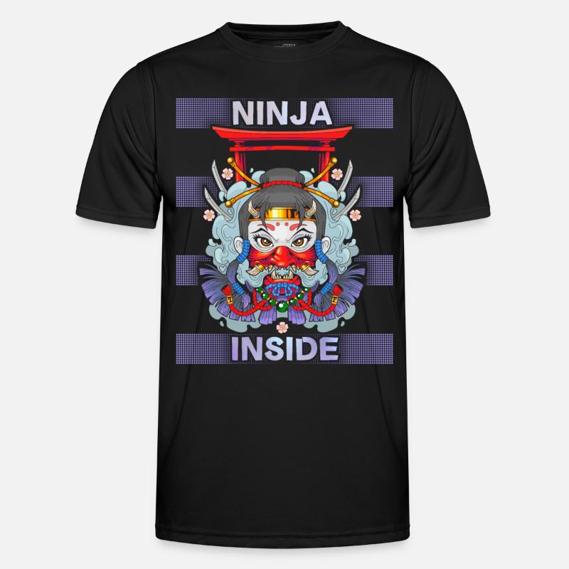 Ninja-Girl Japan, Comic Style Spruch Ninja-Inside Männer Funktions-T-Shirt