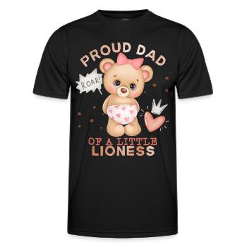 Dad-Daddy, Dad-Daddy, Lion-Dad Baby-Girl Saying - Men's Functional T-Shirt - black - Front - AI Model Male 178 dark (178cm)