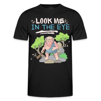 Zyklop, Zombie, Zombie-Monster, lustiger Spruch - Männer Funktions-T-Shirt - Schwarz - Vorne - AI Model Male 178 dark (178cm)