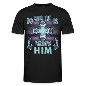 Christlicher Spruch Jesus Christus, Kreuz - Männer Funktions-T-Shirt - Schwarz - Vorne - AI Model Male 178 dark (178cm)