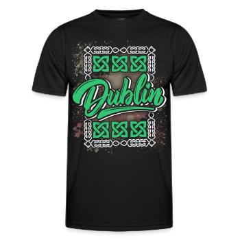 Dublin Dublin-Ireland Ireland, saying, Dublin logo - Men's Functional T-Shirt - black - Front - AI Model Male 178 dark (178cm)