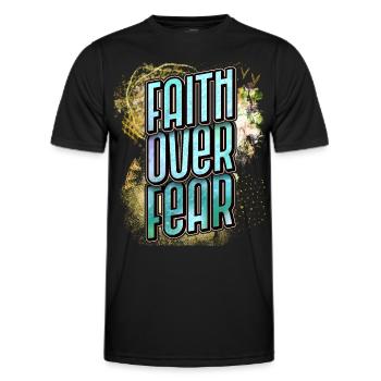 Christlicher Glaube, Jesus Christus, Bibel Spruch - Männer Funktions-T-Shirt - Schwarz - Vorne - AI Model Male 178 dark (178cm)