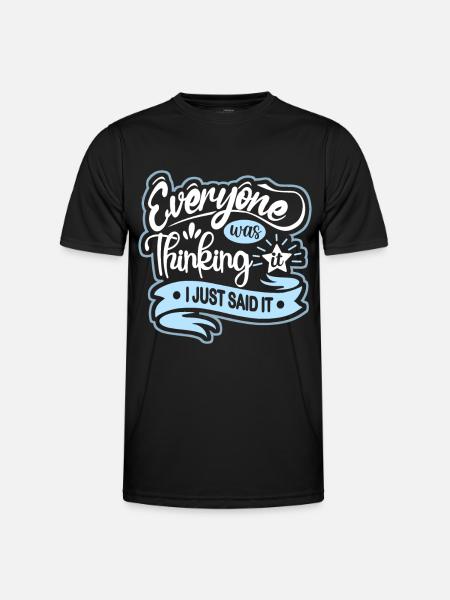 Funny saying, mind reading - Men's Functional T-Shirt - black