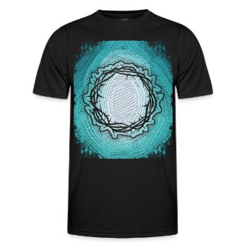 Dornenkrone, Jesus Christus, Christliche Kunst - Männer Funktions-T-Shirt - Schwarz - Vorne - AI Model Male 178 dark (178cm)