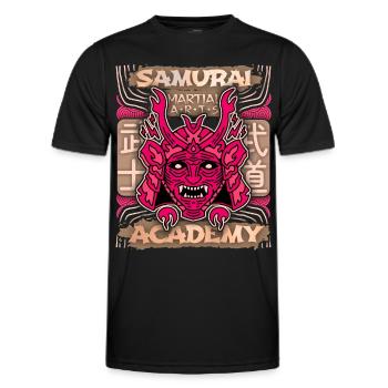 Japan Samurai-Krieger, Samurai-Academy Japan-Comic - Männer Funktions-T-Shirt - Schwarz - Vorne - AI Model Male 178 dark (178cm)