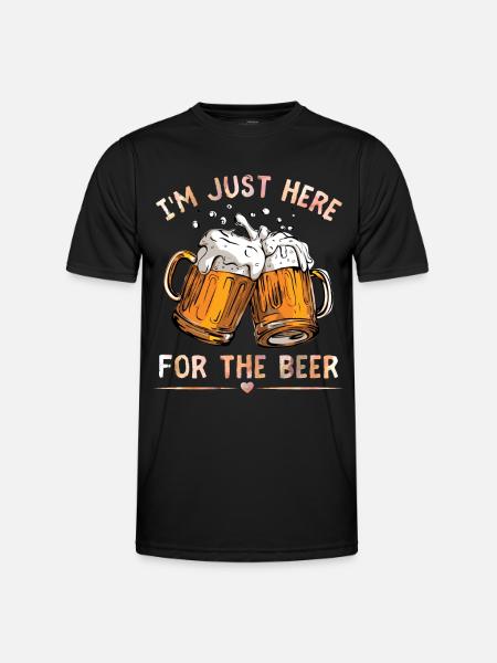 Biertrinker lustiger Spruch, Biergläser - Männer Funktions-T-Shirt - Schwarz