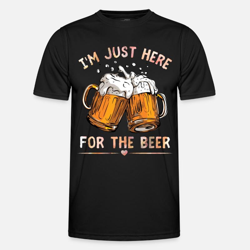 Biertrinker lustiger Spruch, Biergläser - Männer Funktions-T-Shirt - Schwarz