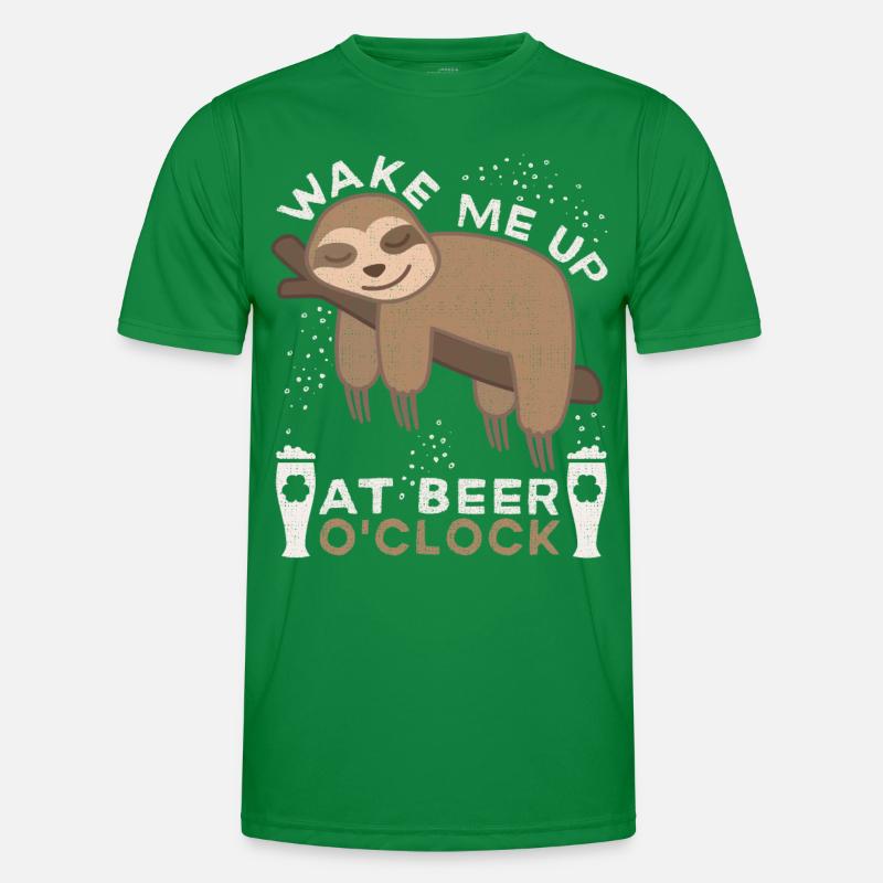 Faultier, lustiger Bier Spruch, Biertrinker Sloth Männer Funktions-T-Shirt