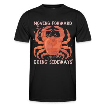 Crab, sea crab, crustacean funny saying - Men's Functional T-Shirt - black - Front - AI Model Male 178 dark (178cm)