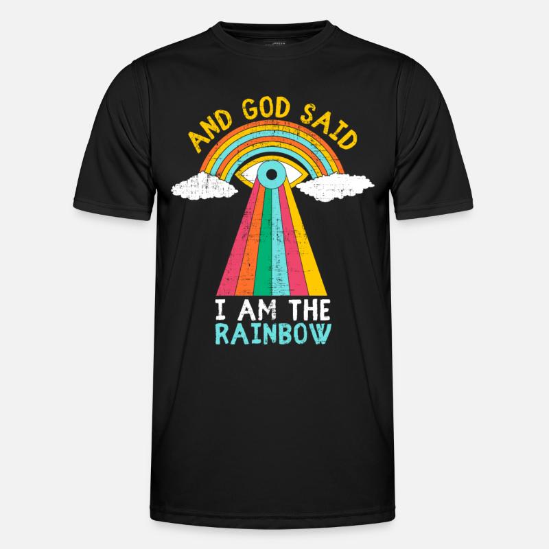 Regenbogen LGBTQ Christen, Spruch Glaube an Gott Männer Funktions-T-Shirt