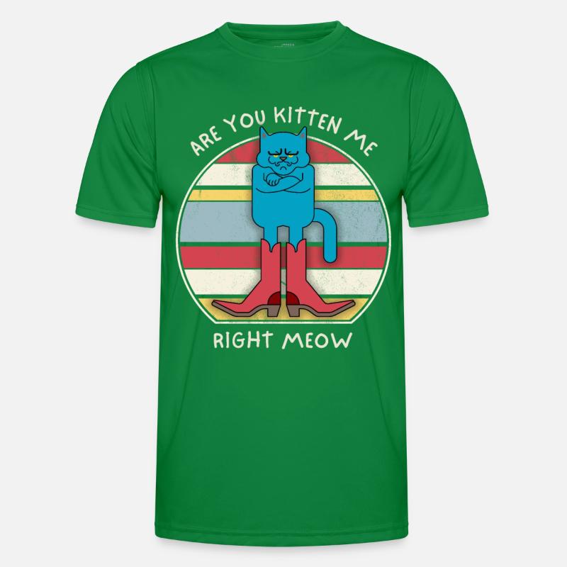 Drôle de chat disant, chat, bottes de chat, jeu de mots T-shirt sport Homme