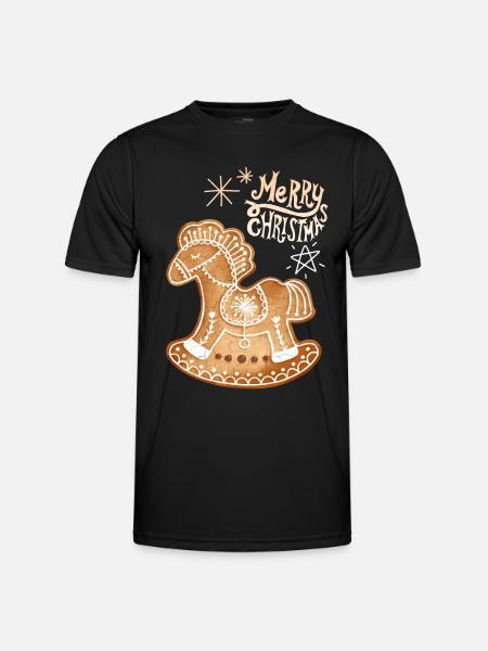 Gingerbread Cheval gingerbread-cheval Noël - T-shirt sport Homme - noir