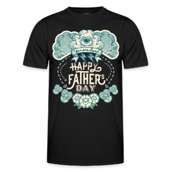 Vatertag, Mystik und Magie, allsehendes Auge - Männer Funktions-T-Shirt - Schwarz - Vorne - AI Model Male 178 dark (178cm)
