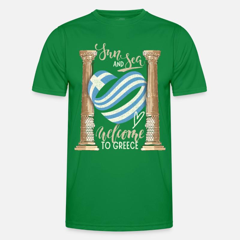 Grèce, Soleil et Mer Ruines antiques T-shirt sport Homme