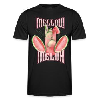 Melone,Wassermelone, Melone-Cocktail, Spruch - Männer Funktions-T-Shirt - Schwarz - Vorne - AI Model Male 178 dark (178cm)