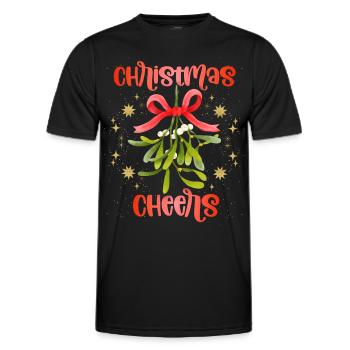 Mistletoe, Mistletoe-Christmas, Christmas - Men's Functional T-Shirt - black - Front - AI Model Male 178 dark (178cm)