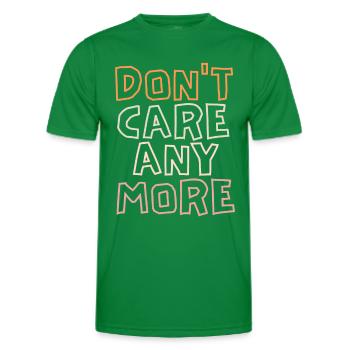 Sarcasme disant, frustration, désillusion introvertie - T-shirt sport Homme - vert - Devant - AI Model Male 178 dark (178cm)