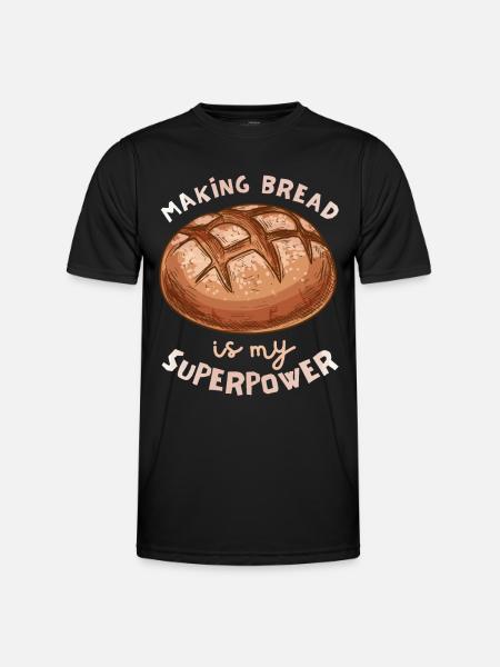 Baking bread, saying, baker, baker - Men's Functional T-Shirt - black