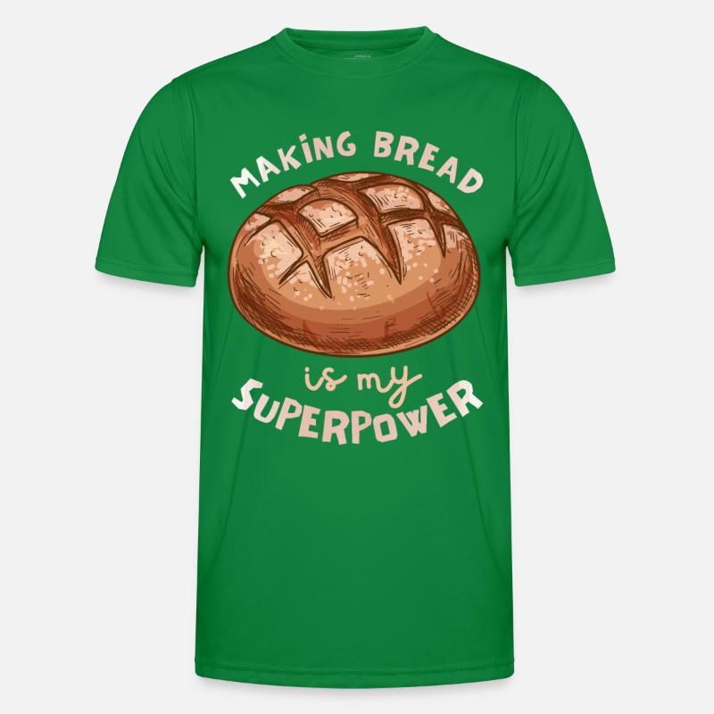 Brot backen, Spruch, Bäcker, Bäckerin Männer Funktions-T-Shirt