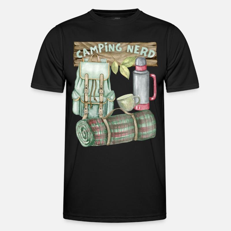 Camping, Camping-Nerd, Rucksack, lustiger Spruch Männer Funktions-T-Shirt