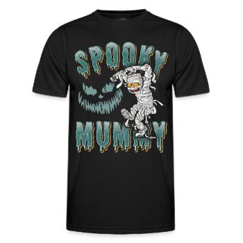 Momie Bande Dessinée, Drôle De Dicton, Motif D’halloween - T-shirt sport Homme - noir - Devant - AI Model Male 178 dark (178cm)