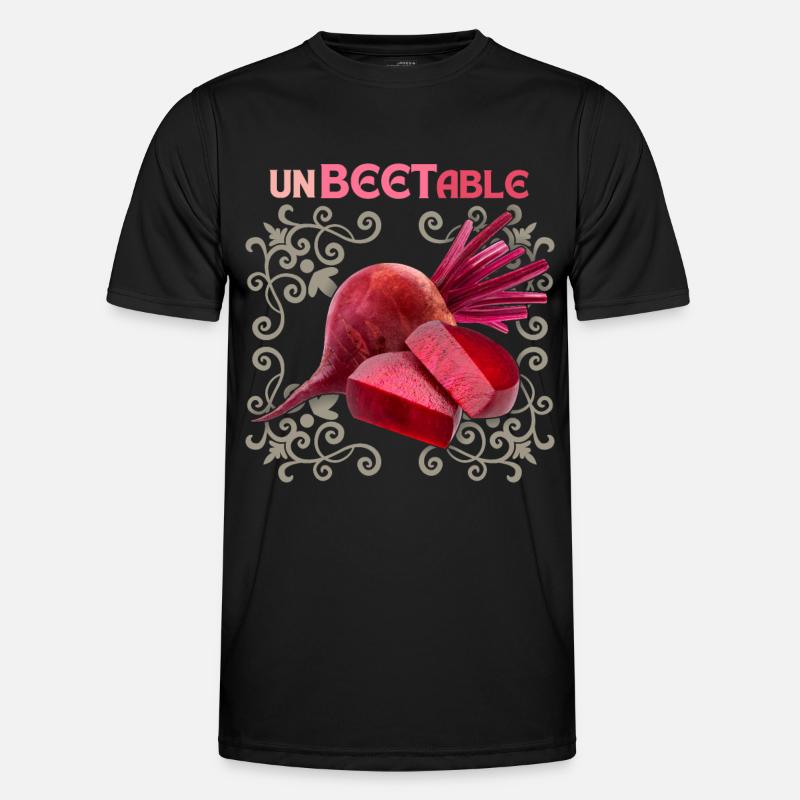 Beetroot, funny saying, Unbeetable - Men's Functional T-Shirt - black