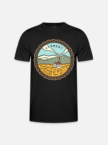 Vermont, USA - Männer Funktions-T-Shirt - Schwarz
