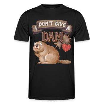 Lustiger-Biber, Biber-Spruch, Wortspiel, Pun - Männer Funktions-T-Shirt - Schwarz - Vorne - AI Model Male 178 dark (178cm)