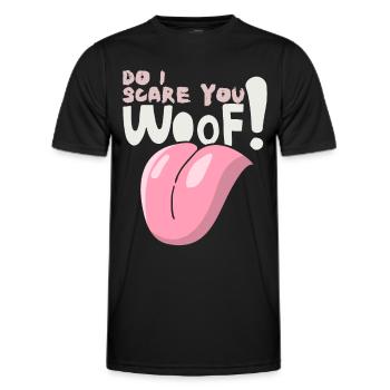 Trame! Drôle de dicton pour les propriétaires de chiens Halloween - T-shirt sport Homme - noir - Devant - AI Model Male 178 dark (178cm)