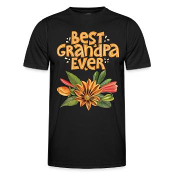 Grandfather, Granddad, Grandpa saying, Father's Day - Men's Functional T-Shirt - black - Front - AI Model Male 178 dark (178cm)