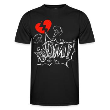 Lovesickness, broken-hearted, broken - Men's Functional T-Shirt - black - Front - AI Model Male 178 dark (178cm)