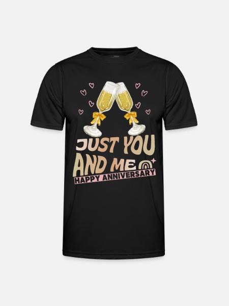 Wedding Anniversary Anniversary Anniversary Saying - Men's Functional T-Shirt - black